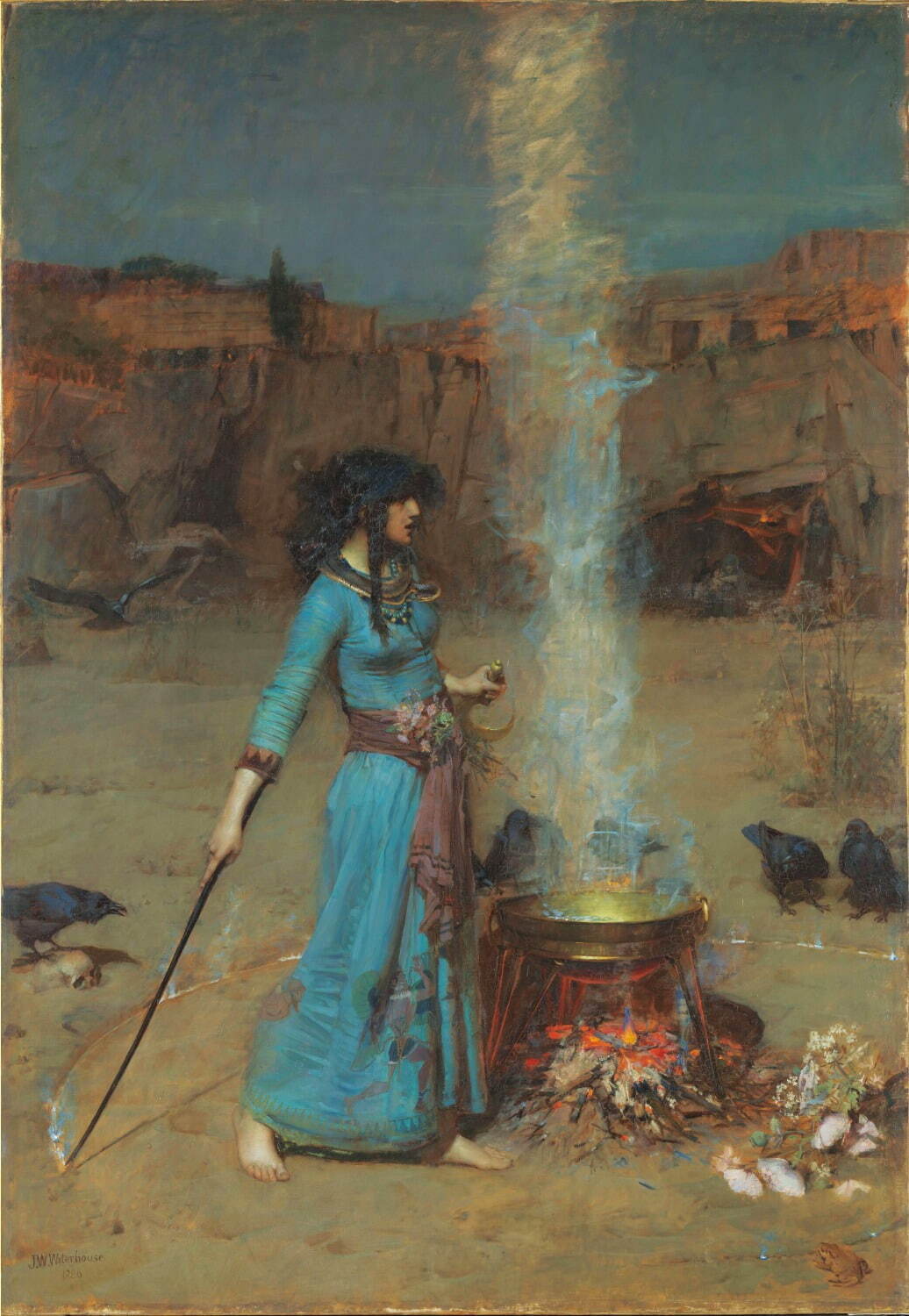 ジョン・ウィリアム・ウォーターハウス《魔法円》 1886年 油彩/カンヴァス テート蔵