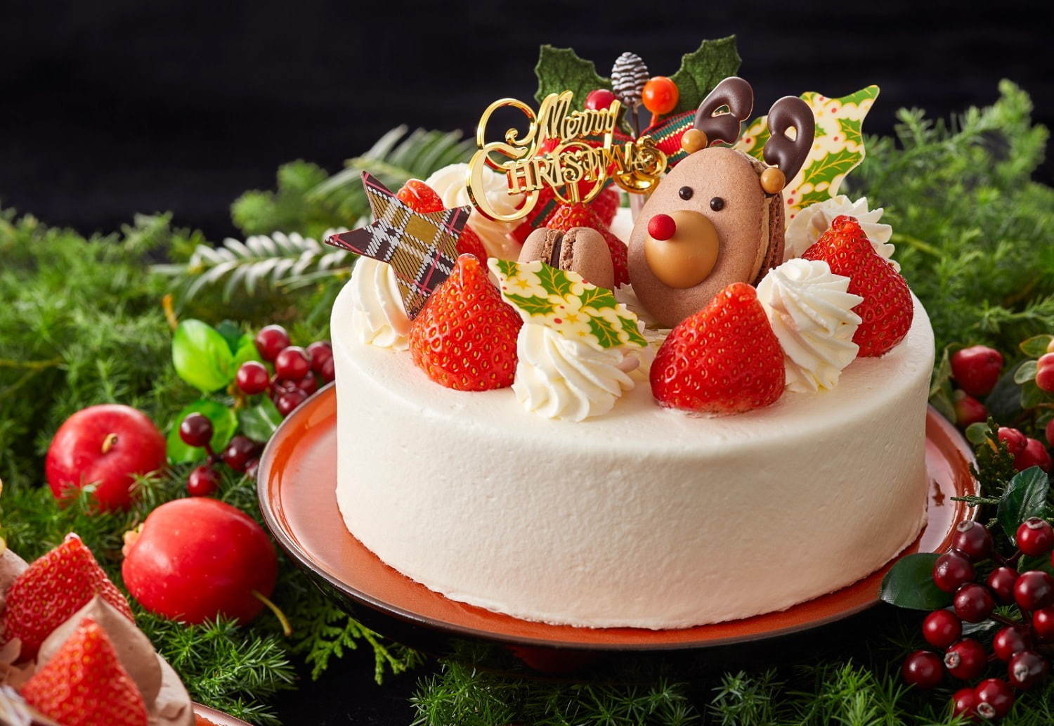 クリスマスショートケーキ＜生クリーム＞ 5,400円(税込)
※写真は15cm/4～6名用