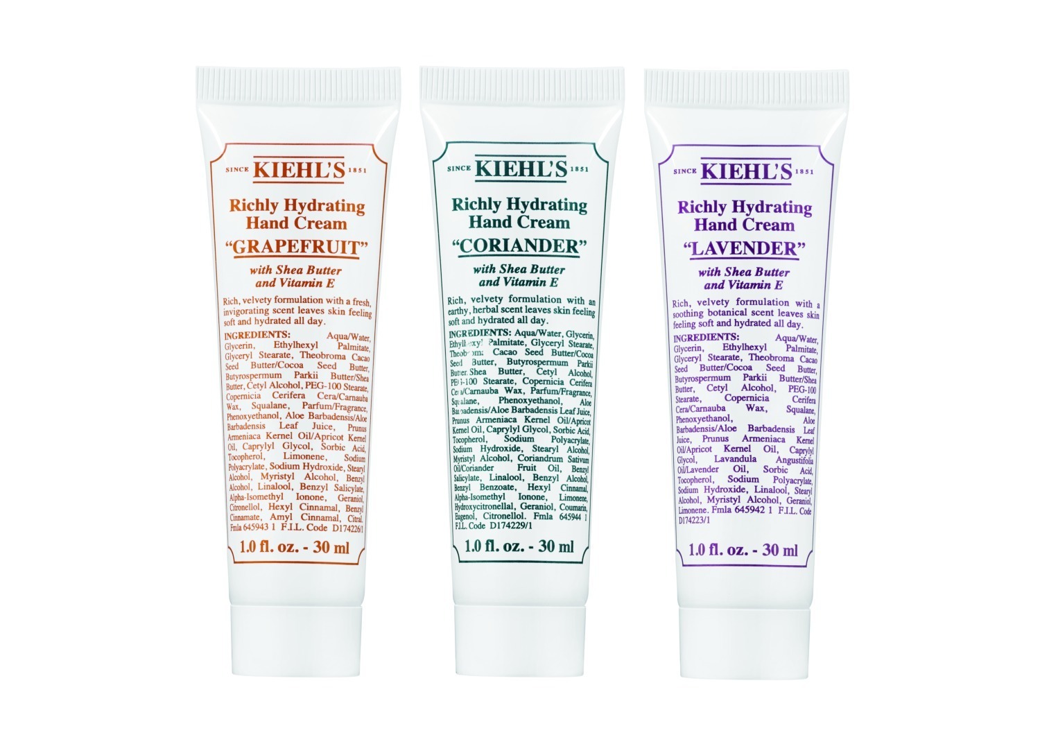 キールズ ハンドクリーム 全3種 各30mL 各900円＋税