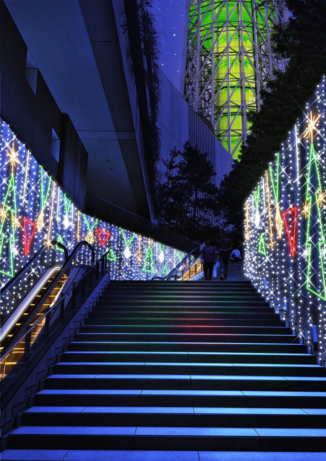 東京スカイツリータウンのクリスマス、イルミネーション＆シャンパンゴールドの限定ライティング｜写真3