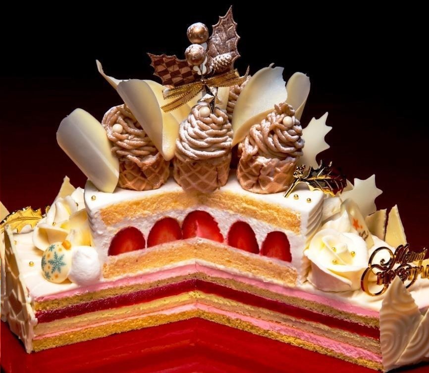 帝国ホテル 大阪のクリスマス2019、お城のような新作“ショート×モンブラン”ケーキなど｜写真2