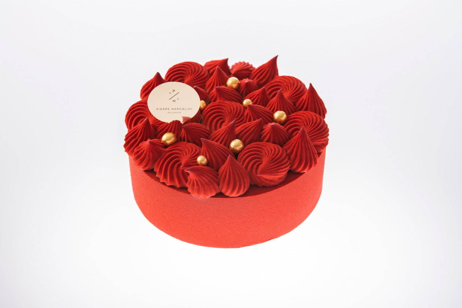 ピエール マルコリーニ“真っ赤な”クリスマスケーキ、ビターチョコレートムース×キャラメル｜写真4