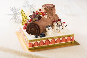 リーガロイヤルホテル東京のクリスマスケーキ19 スノーマンファミリーを乗せた2層ケーキなど ファッションプレス