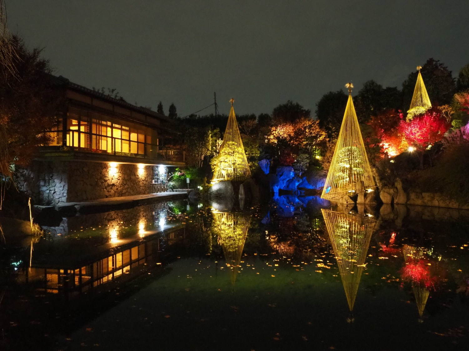「秋の庭園ライトアップ」東京・目白庭園で、幻想的な光の庭園で見る紅葉｜写真2
