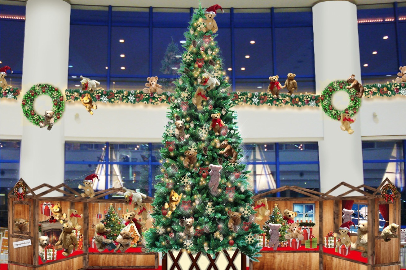アクアシティお台場 シュタイフのテディベア約100体を飾ったツリー クリスマスマーケットも ファッションプレス