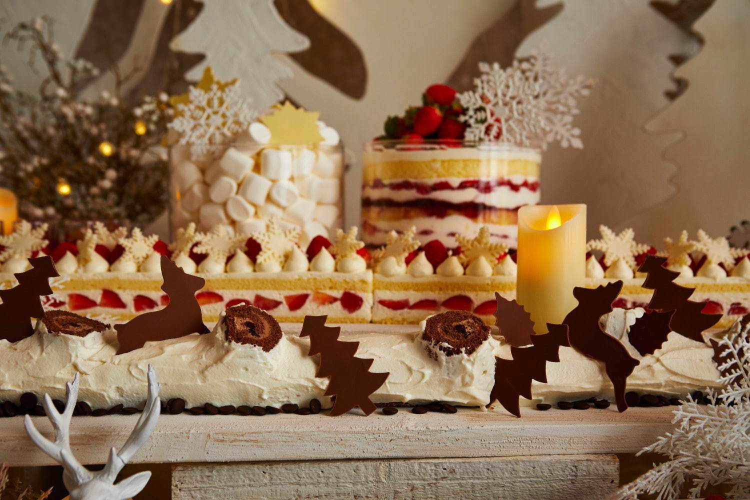 京王プラザホテルのクリスマススイーツブッフェ2019、真っ白な“ロング”ショートケーキなど｜写真6