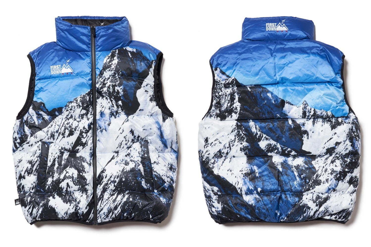 ウィズリミテッド×ファーストダウン“雪山”ダウンジャケットをリバーシブルベストとして限定発売 - ファッションプレス