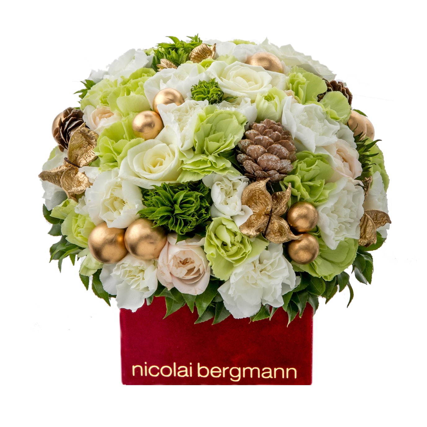 ニコライ バーグマンのクリスマス限定フラワーボックス、真紅のベルベットに赤白の花々を詰め込んで｜写真5