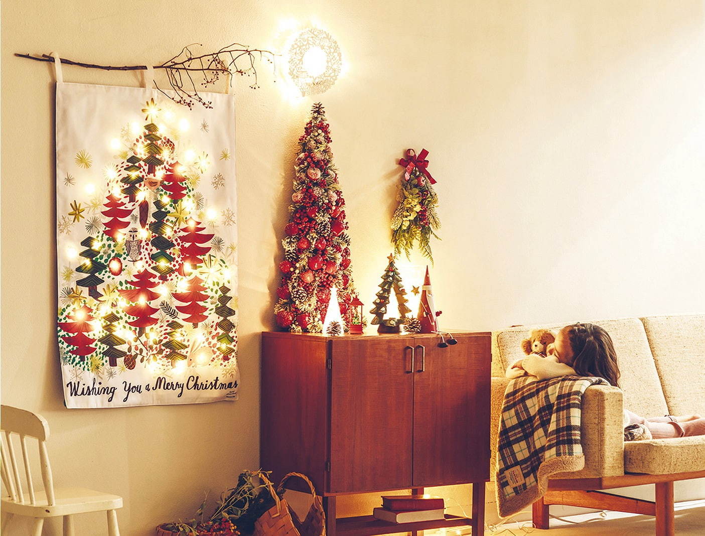 アフタヌーンティー・リビングのクリスマス、超ミニサイズのツリー＆サンタやトナカイのコースター｜写真1