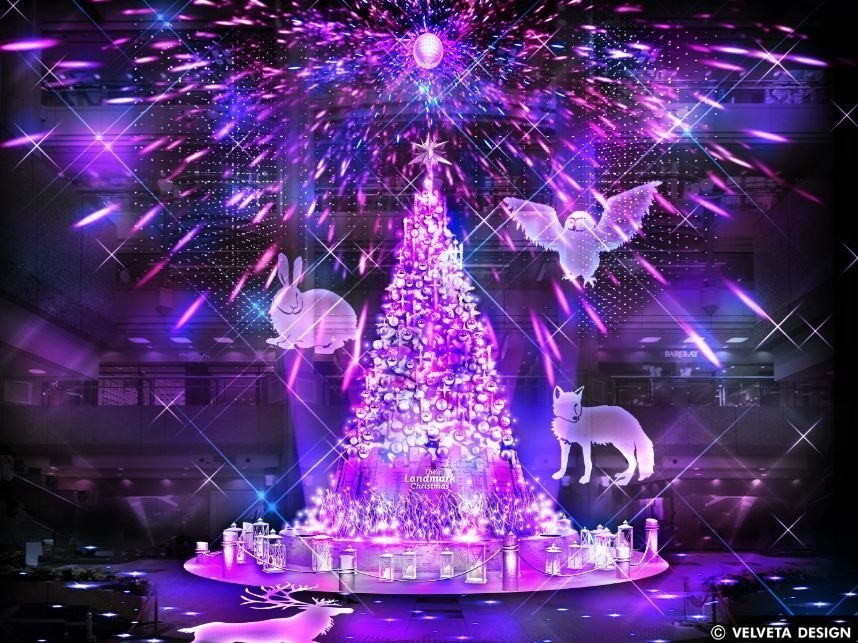 横浜ランドマークタワーのクリスマス、ツリーやイルミネーション“雪が舞い降りる”演出も｜写真2