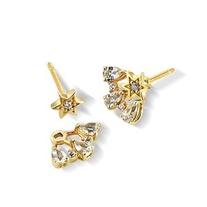 スタージュエリー ガールのクリスマス限定ネックレス&ピアス、雪降る