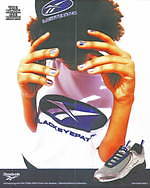 リーボック クラシック×ブラックアイパッチ、90年代バッシュ着想“取扱注意”ロゴのシルバースニーカー｜写真3