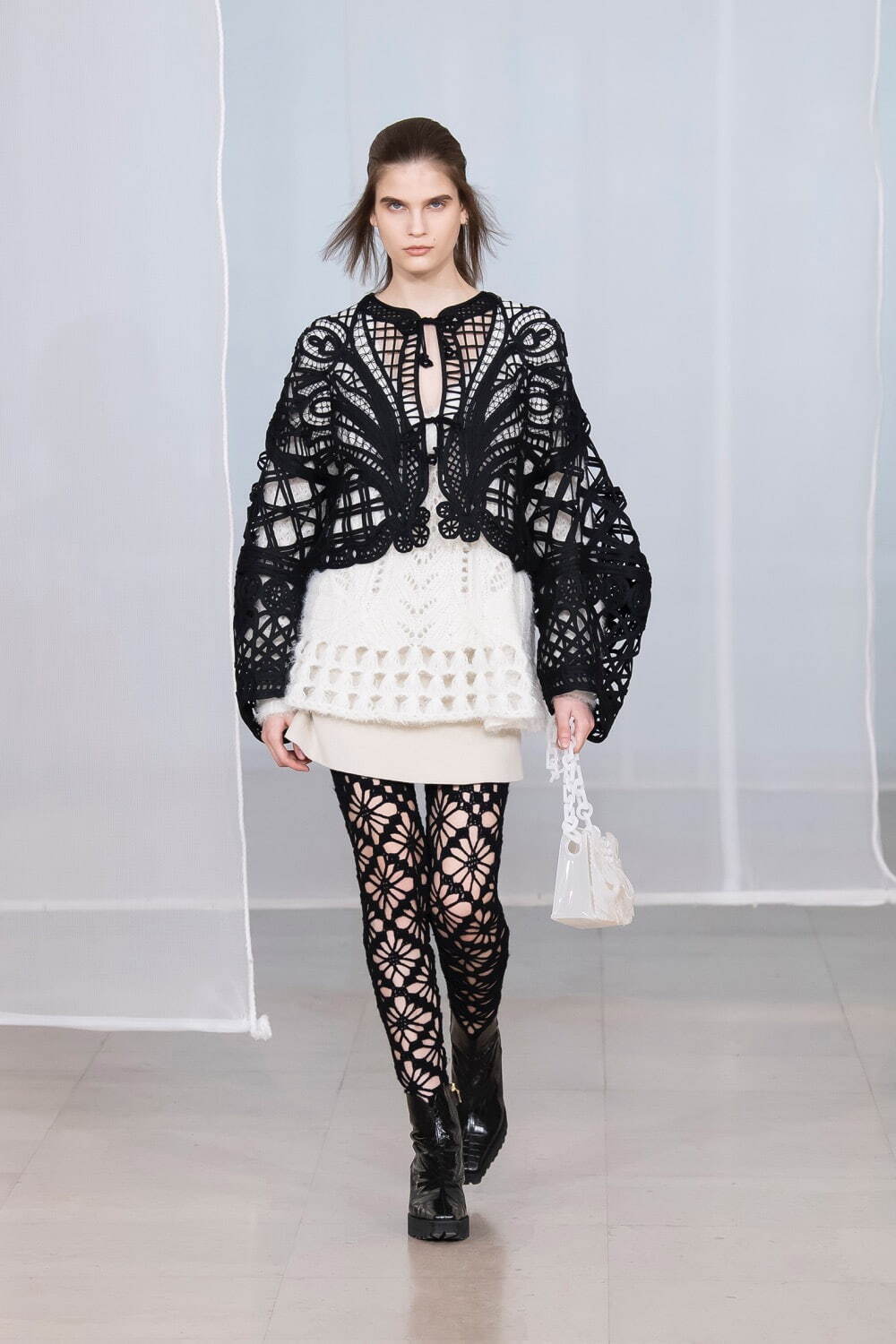 Mame Kurogouchi ジャケット、ニット、スカート、ソックス、バッグ、シューズ 2020年秋冬 Mame Kurogouchi