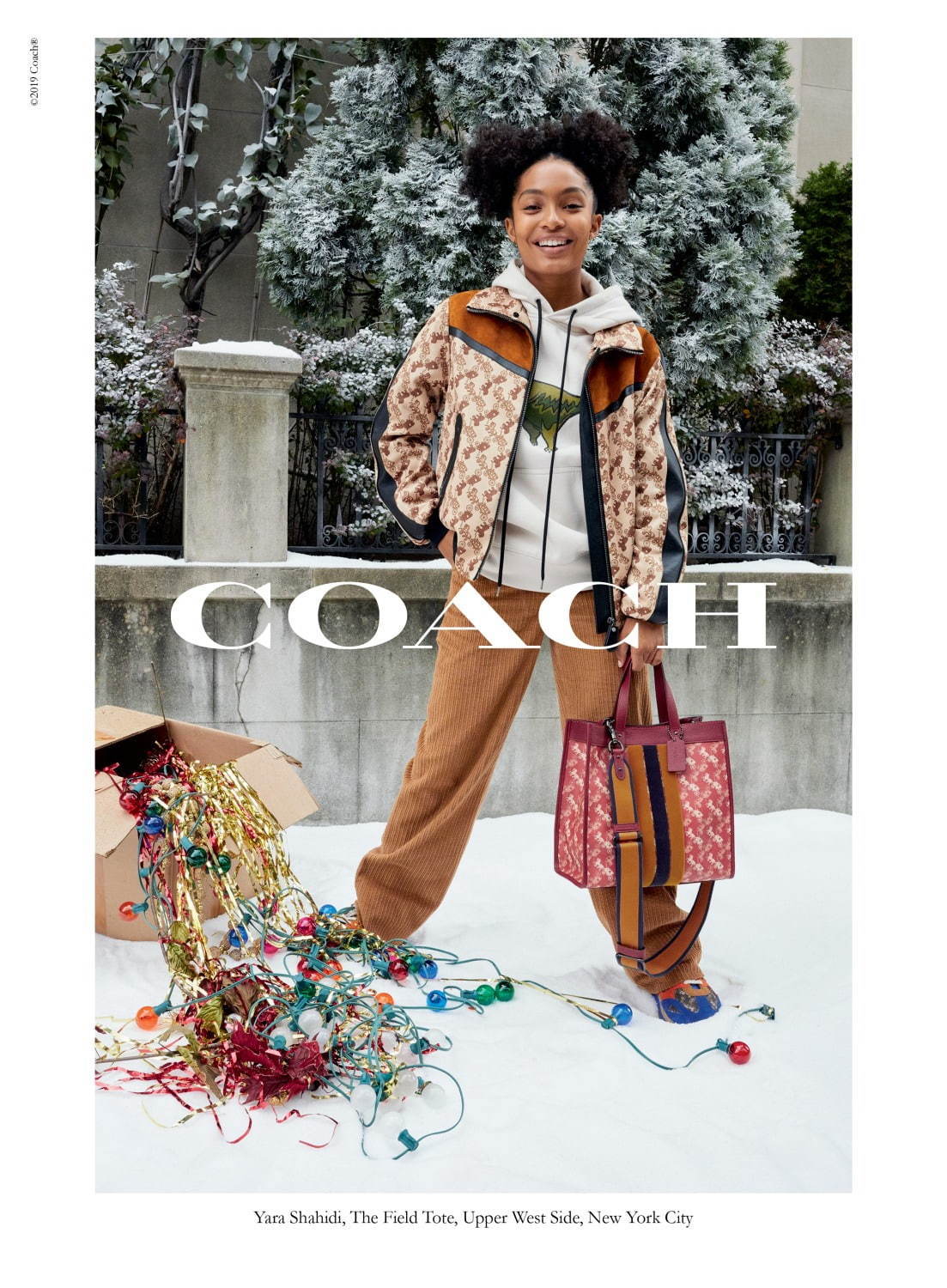 coach ファー付き ハンドバッグ - ハンドバッグ