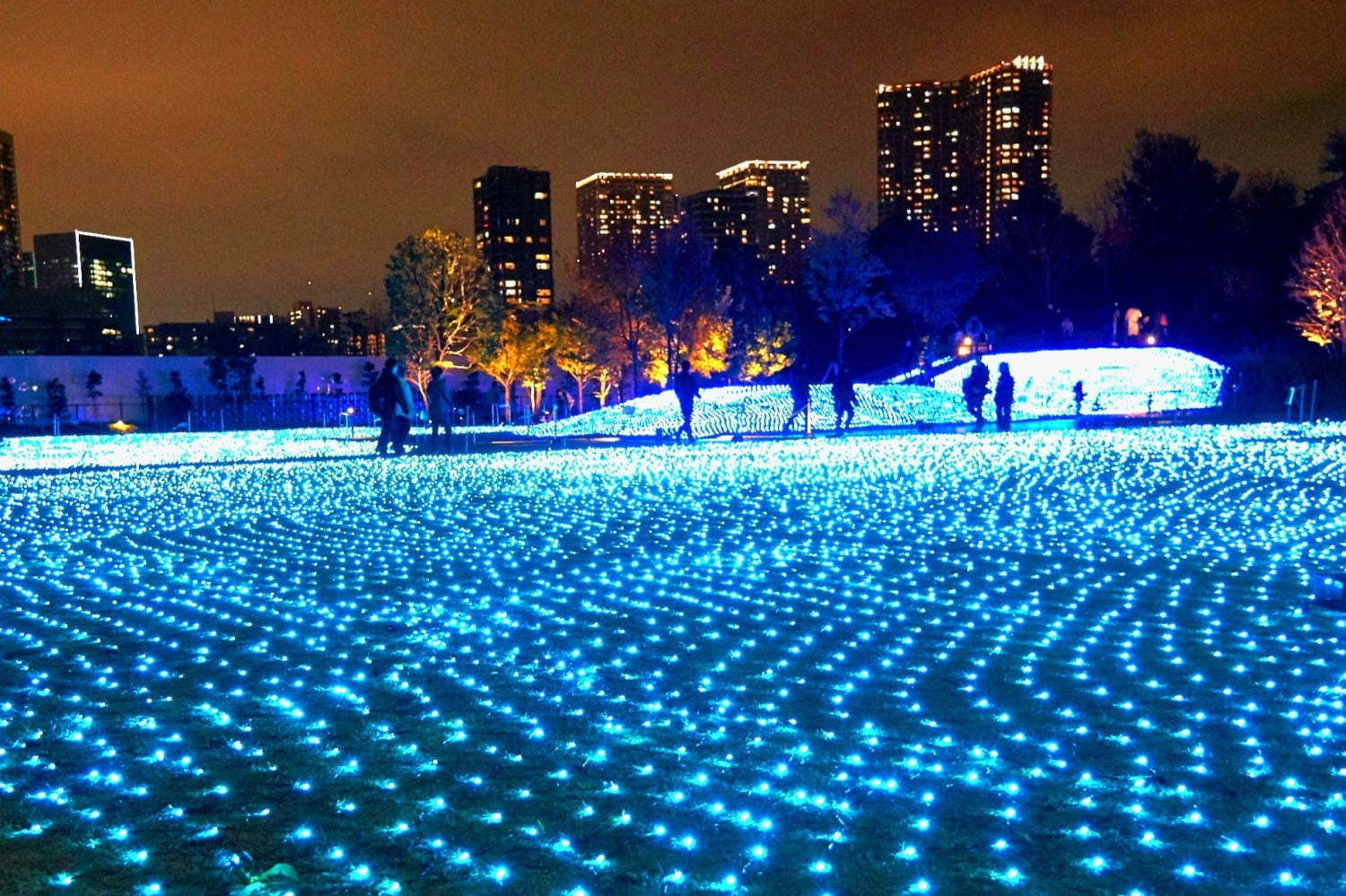 品川シーズンテラスのイルミネーション、青色に輝く芝生広場や“光の大階段”｜写真2