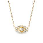 ジュエリーブランド「スーリヤ」パールの周りにダイヤモンド煌く“目”ネックレス、初の限定ショップで｜写真1