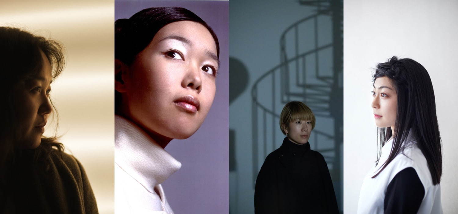 Photo: Sunhi Mang (Chiharu Shiota), David Sims(Mariko Mori), Kuniya Oyamada(Yuko Mohri), Hiroshi Wada(Aki Inomata)