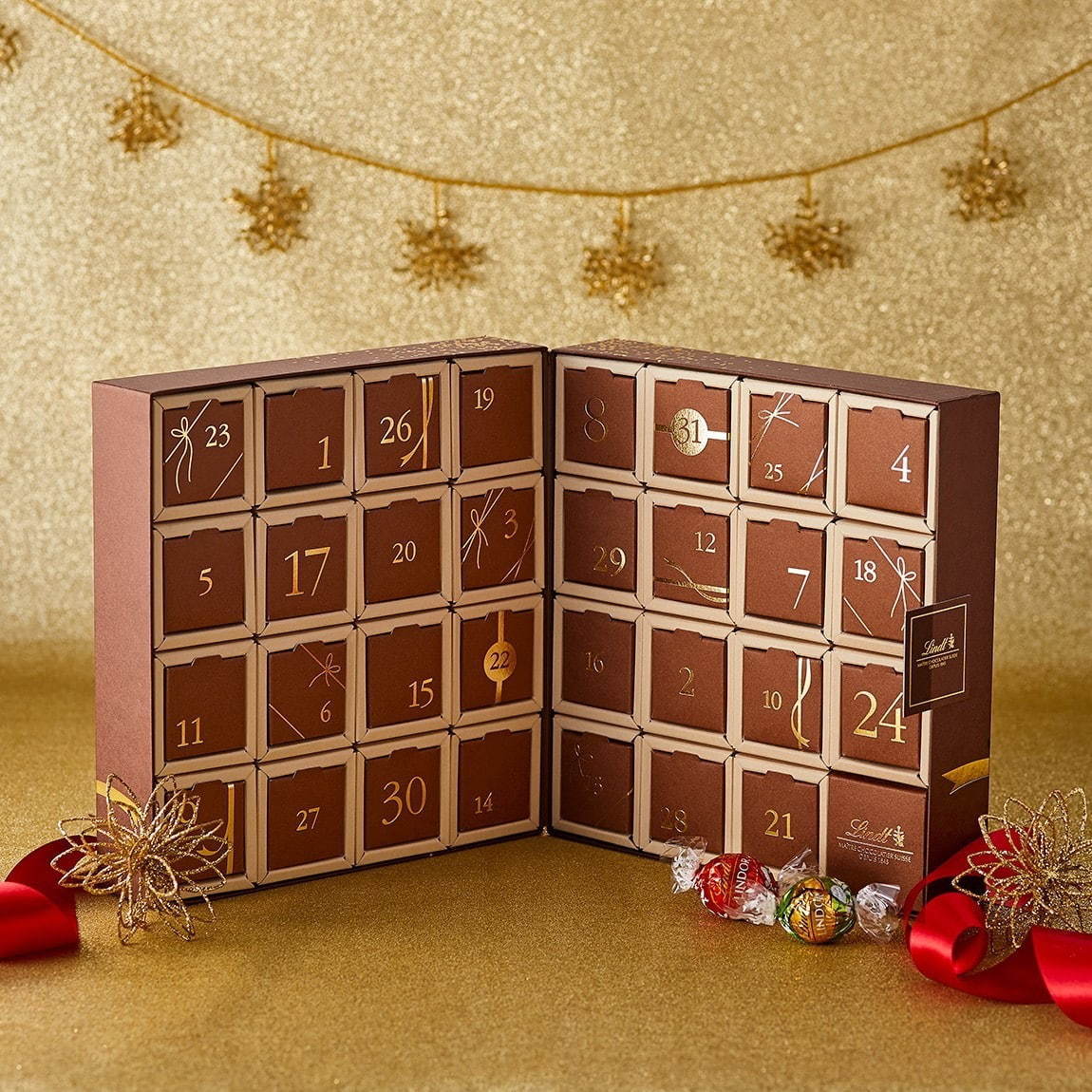 リンツより“毎日1粒のリンドールを楽しめる”カレンダー風チョコレートボックスが登場｜写真3