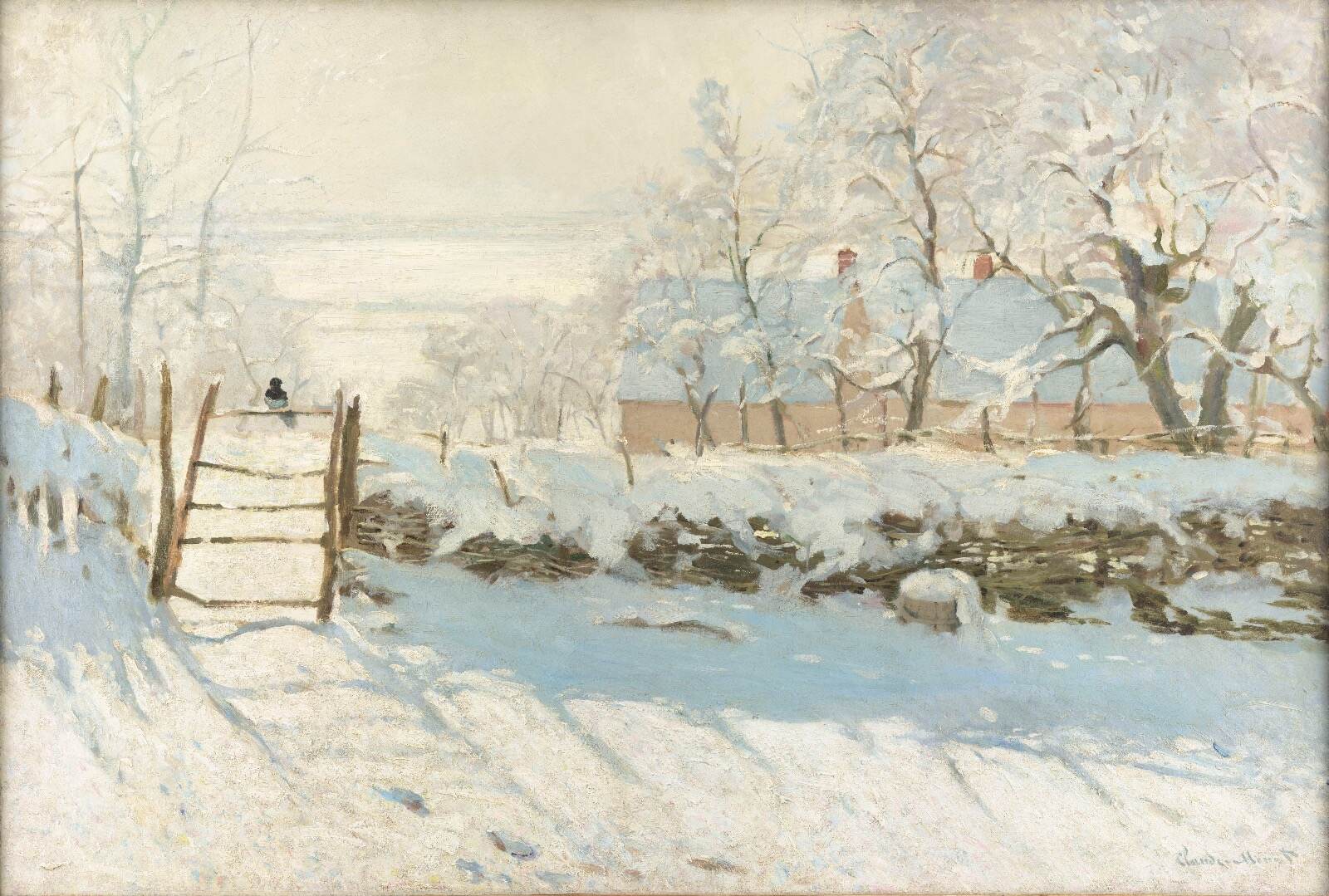 クロード・モネ 《かささぎ》 1868〜69年 油彩・カンヴァス オルセー美術館蔵 Photo © GrandPalaisRmn (musée d’Orsay) / Adrien Didierjean / distributed by AMF