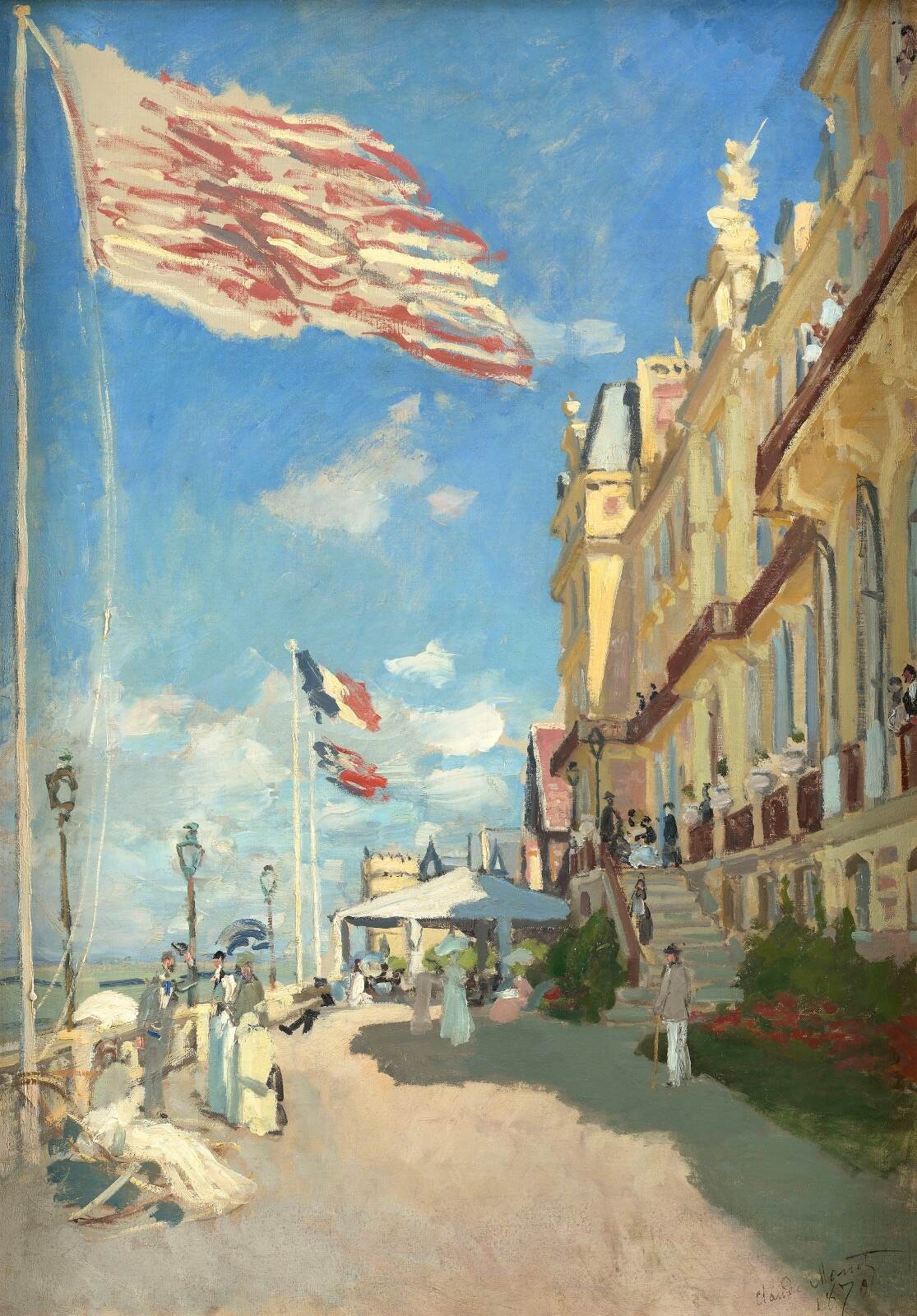 クロード・モネ 《トルーヴィル、ロシュ・ノワールのホテル》 1870年 油彩・カンヴァス オルセー美術館蔵 Photo © GrandPalaisRmn (musée d’Orsay) / Gabriel de Carvalho / distributed by AMF