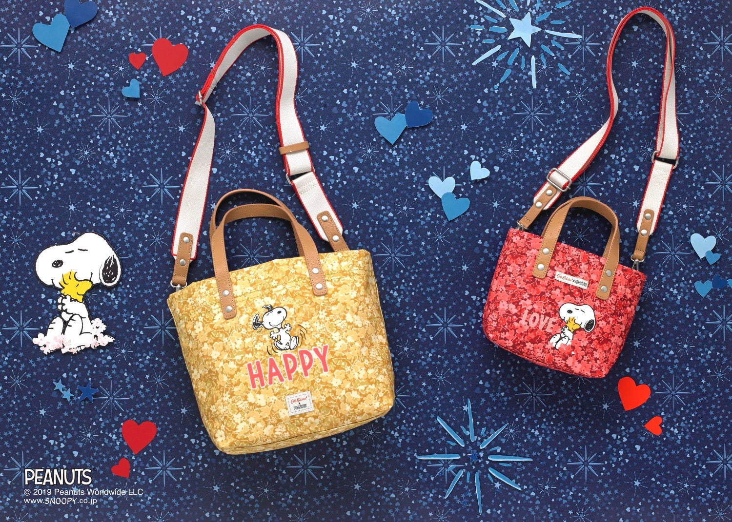 キャス キッドソン“スヌーピー”の財布＆バッグがクリスマスに、カラフルな花やハートにのせて - ファッションプレス
