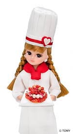 “リカちゃん”イメージのカフェコムサ限定ケーキ、ハートのいちご＆リボン型チョコを散りばめて｜写真3