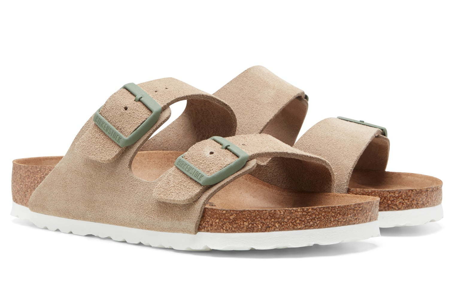 コラボレーションアイテム｜ビルケンシュトック、オリーブ色バックルの「アリゾナ」サンダル - 雑誌『モノクル』とコラボ