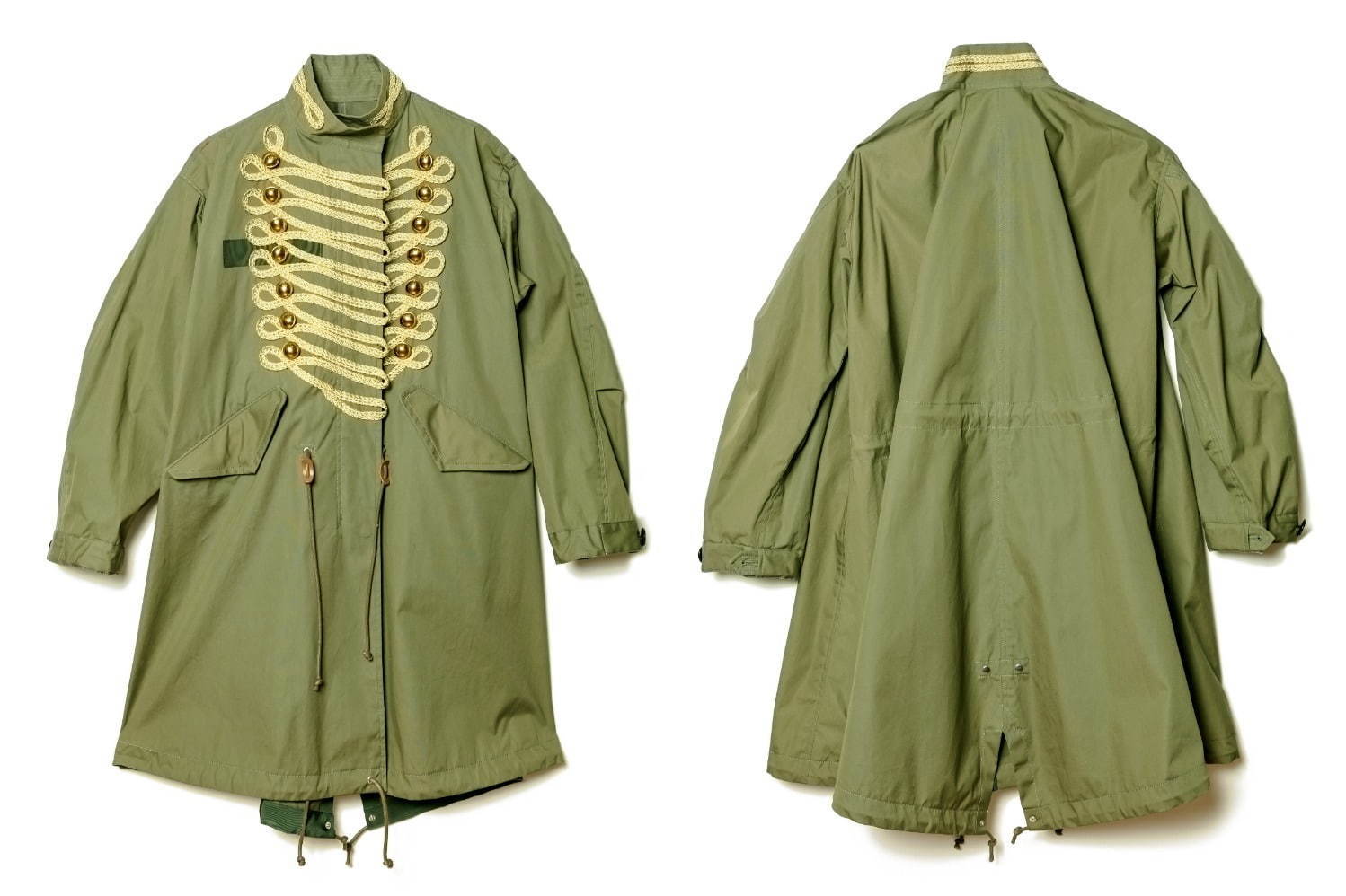 sacai ドーバー限定のモッズコート、ナポレオンジャケットの装飾を加えて｜写真13