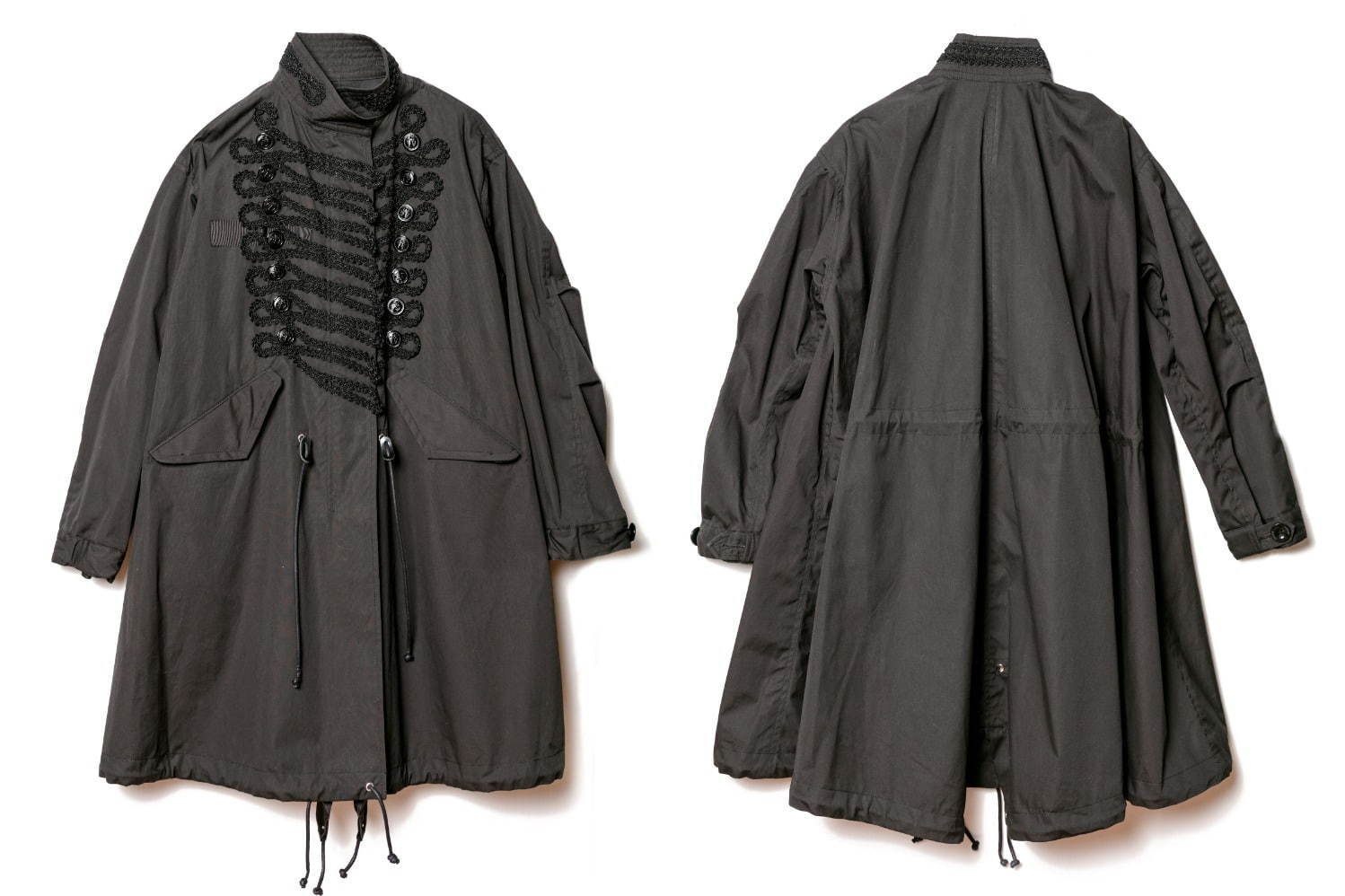 sacai ドーバー限定のモッズコート、ナポレオンジャケットの装飾を加えて｜写真10