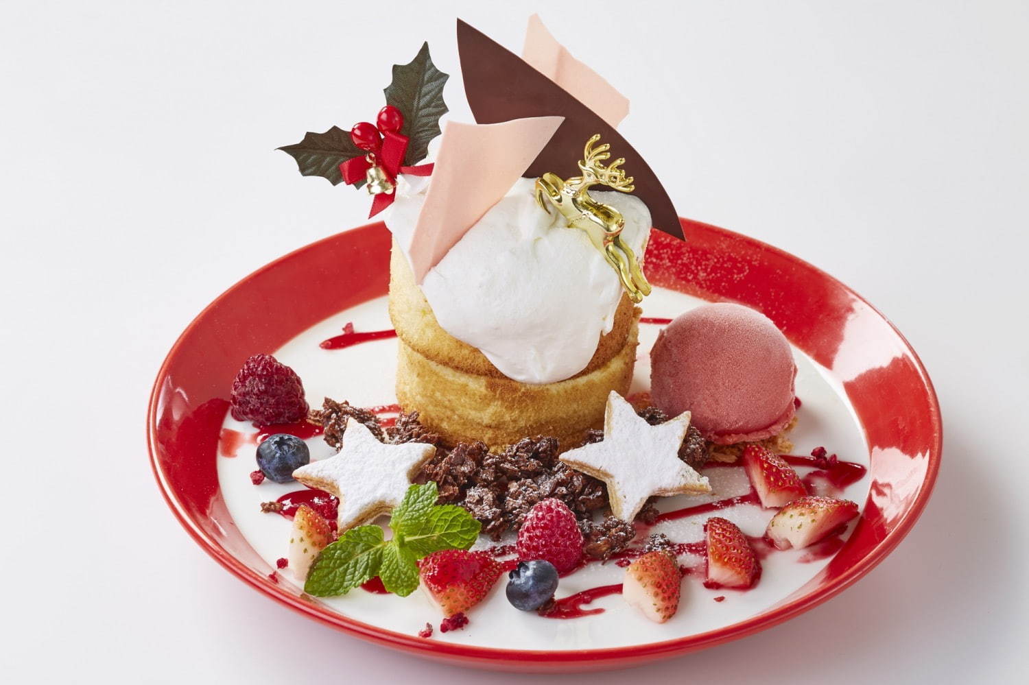 パンケーキ専門店「バター」クリスマス限定パンケーキ、“ツリー型”抹茶クリーム＆鮮やかフルーツを添えて｜写真2