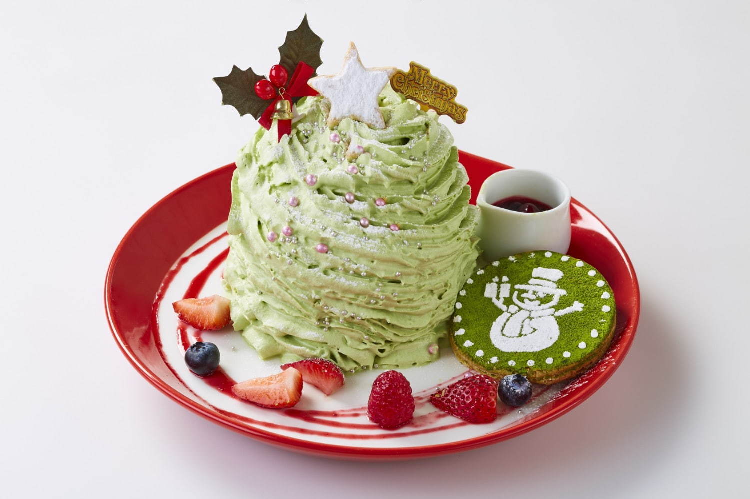 パンケーキ専門店「バター」クリスマス限定パンケーキ、“ツリー型”抹茶クリーム＆鮮やかフルーツを添えて｜写真4