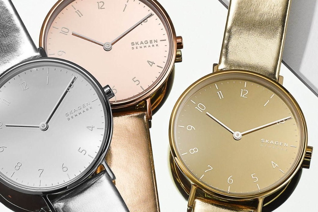 メタリックカラー｜スカーゲン“メタリック”カラーの限定ウォッチ、ミニマルなケースにゴールドやシルバーを合わせて