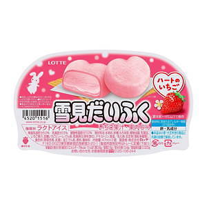 いちご雪見だいふく⭐️ あまずっぱいいちごの味わい！『雪見だいふく ハートのいちご