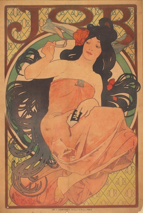 アルフォンス・ミュシャ《「ジョブ」ポスター》1898年、三重県立美術館