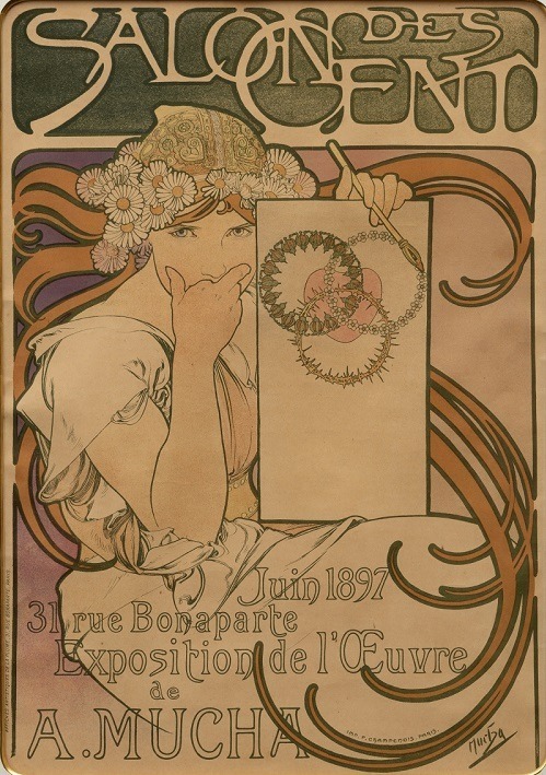 アルフォンス・ミュシャ《「サロン・デ・サン ミュシャ作品展」ポスター》1897年、インテック