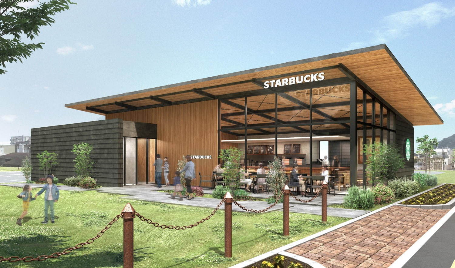 スターバックス、大分・別府公園内に県内初の公園店舗をオープン｜写真1