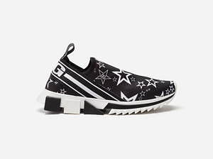 【DOLCE&GABBANA】 ミレニアルズ スター＆ロゴスニーカー Dolce & Gabbana ブランドロゴ スニーカー ホワイト×ブラック