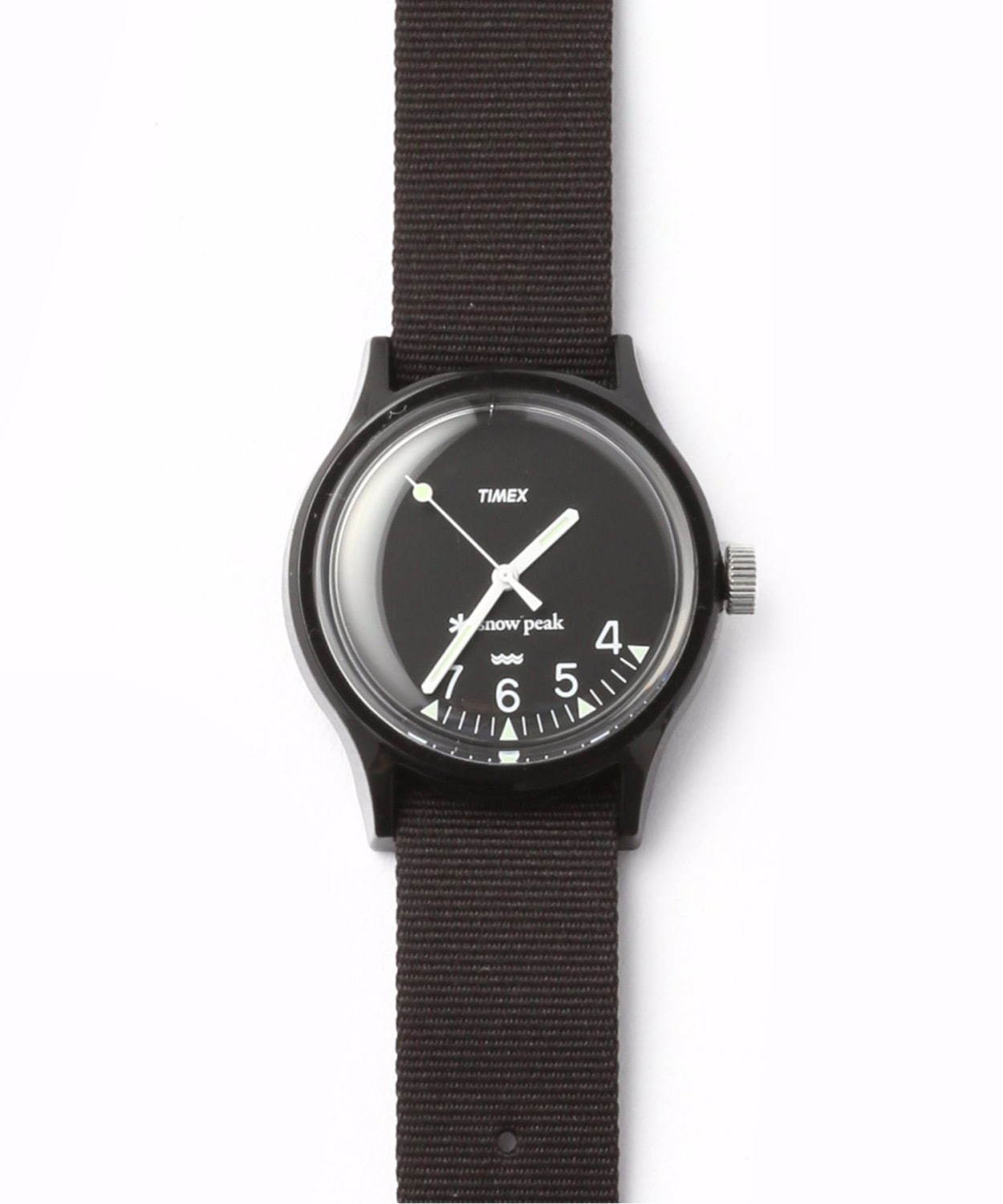 スノーピーク×ジャーナル スタンダード レリューム×タイメックスの腕時計、4時〜7時のみ残した文字盤｜写真14