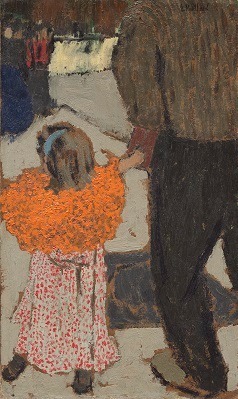 エドゥアール・ヴュイヤール《赤いスカーフの子ども》1891年頃 油彩／厚紙 ワシントン・ナショナル・ギャラリー蔵
National Gallery of Art, Washington, Ailsa Mellon Bruce Collection, 1970.17.90