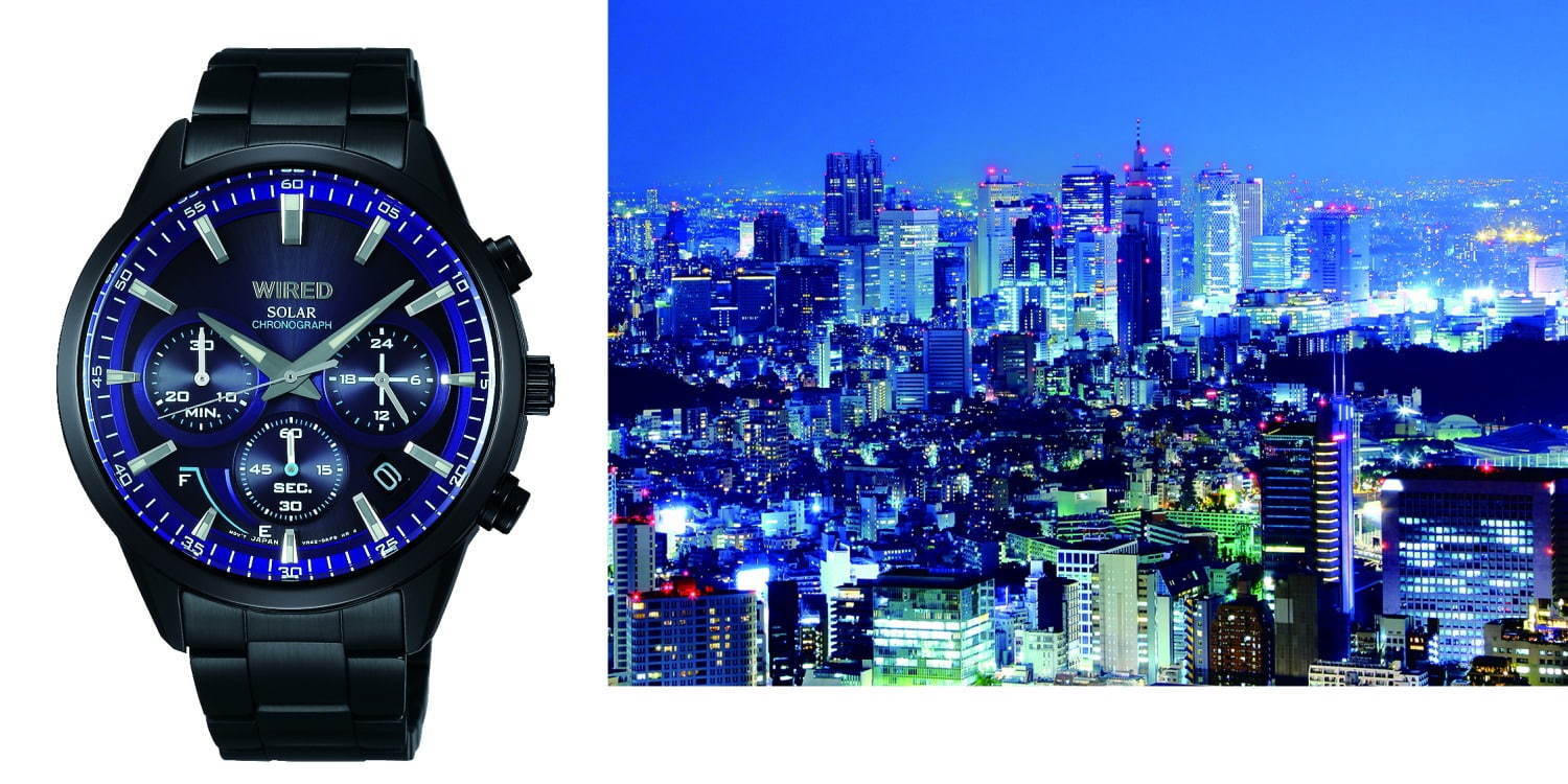 セイコー ワイアード“東京の夜景”イメージの腕時計、ネオン煌めくビル街＆夕焼け着想のグラデカラー｜写真4