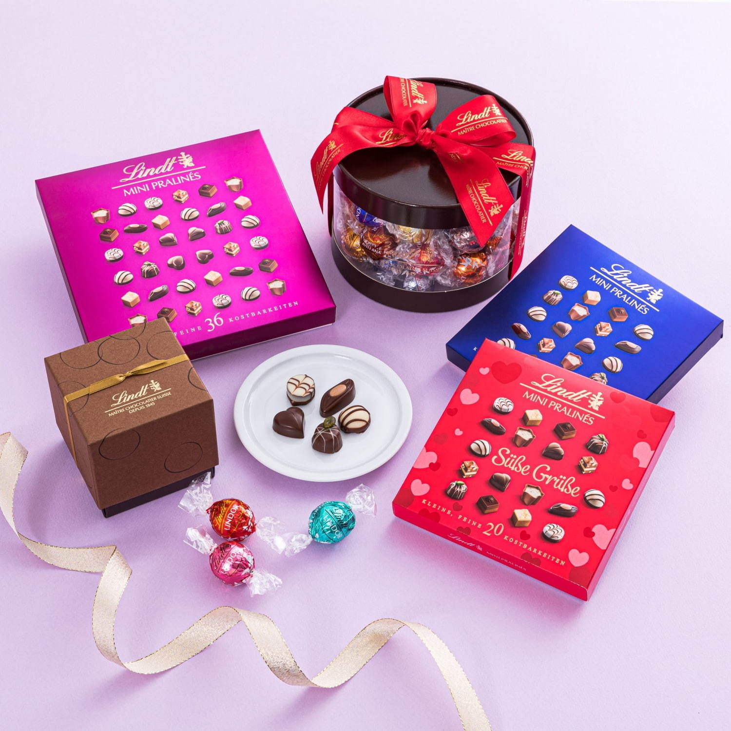 リンツのバレンタイン2020、限定チョコレートや人気チョコ“リンドール”を詰め合わせたボックス｜写真7