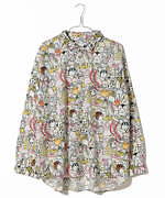 ニコアンド×ツモリチサトのウィメンズ＆メンズシャツ、猫やカラフルな花などアーカイブからデザイン｜写真2