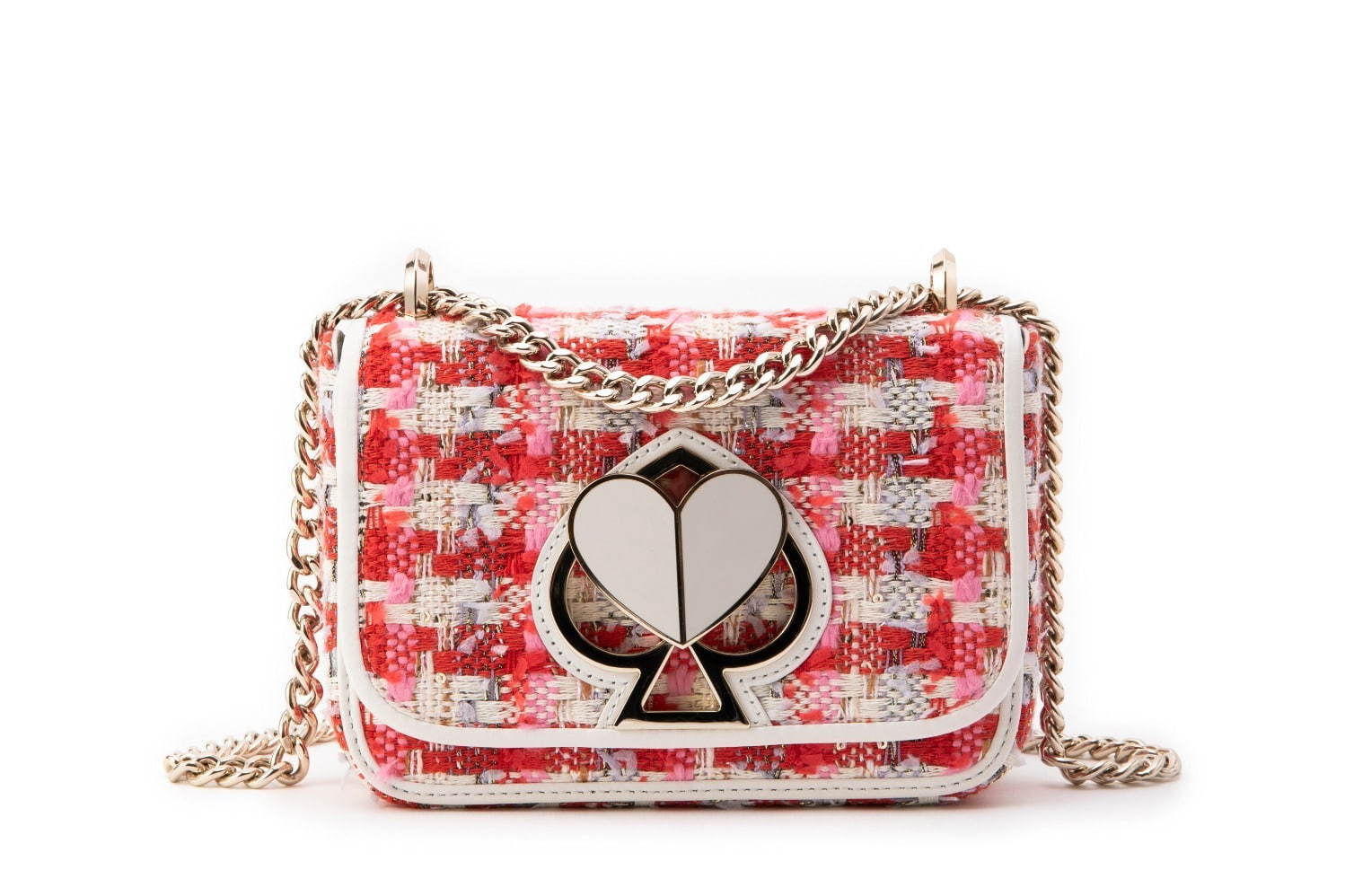 nicola tweed twistlock sm conv chain shoulder in pink multi 50,000円