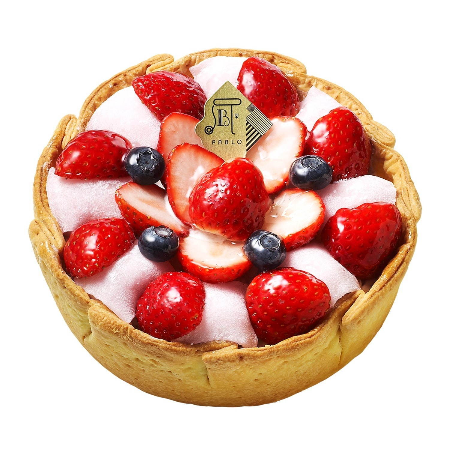 パブロの季節限定「いちご大福チーズタルト」苺果実、つぶあんクリーム＆もちもち求肥を乗せて｜写真3