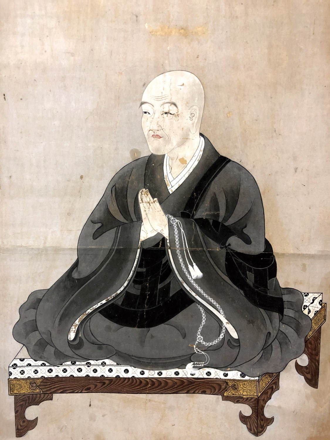 「徳道上人像」(部分) 江戸時代 万延元年(1860) 奈良・法起院(通期展示)