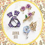ANNA SUI フラワーモチーフ リング・ピアスセット　値下げバラ売り不可 Rose motif earrings