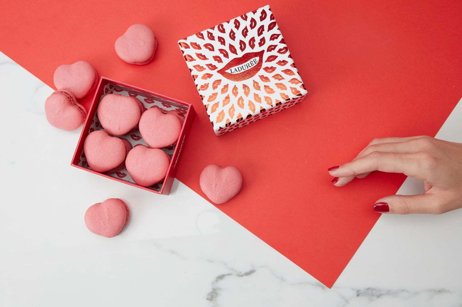 ショコラショー｜ラデュレのバレンタイン2020、“ハート形”マカロンや“カメオ形”ホワイトチョコレート