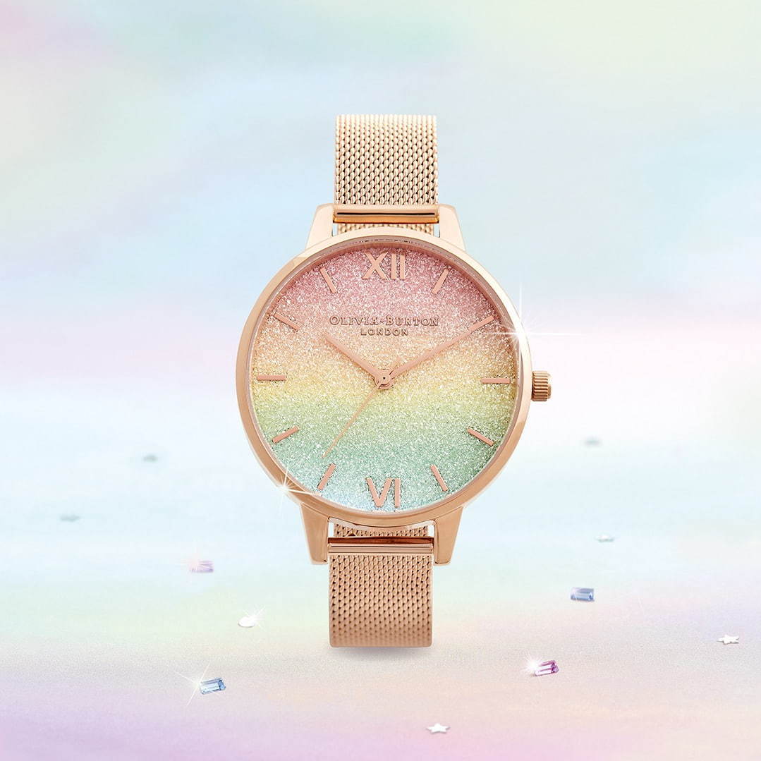 オリビア・バートン“60年代”着想の新作腕時計、レトロなレインボーグリッターや花柄の文字盤｜写真1