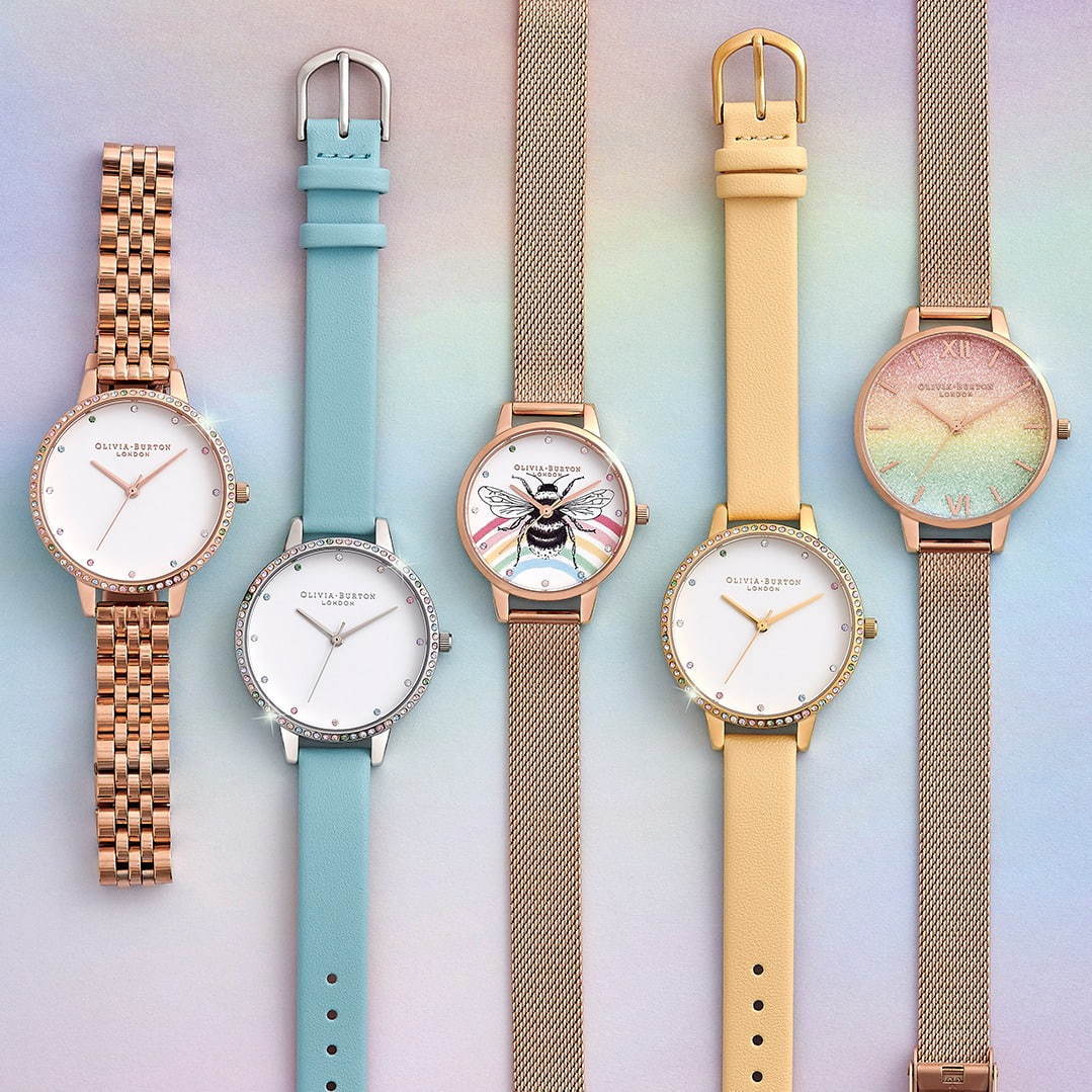 オリビア・バートン“60年代”着想の新作腕時計、レトロなレインボーグリッターや花柄の文字盤｜写真4