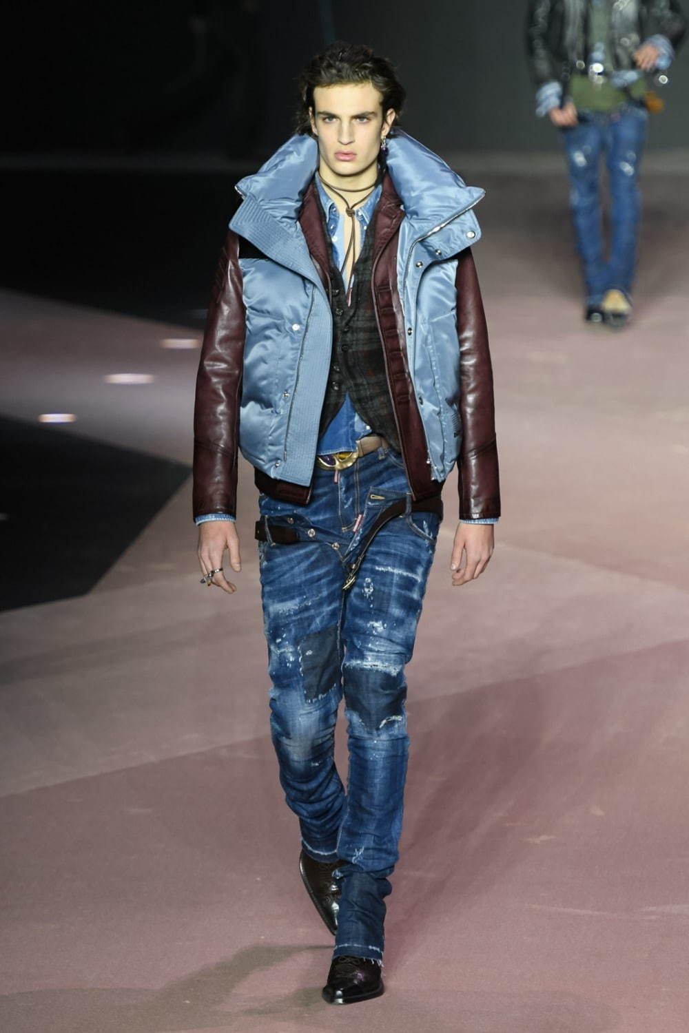 ディースクエアード DSQUARED2 2WAY レザー ライダース ジャケット